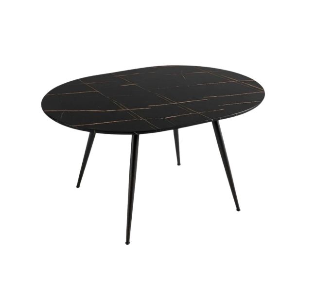 Tavolo tondo allungabile Aston Nero